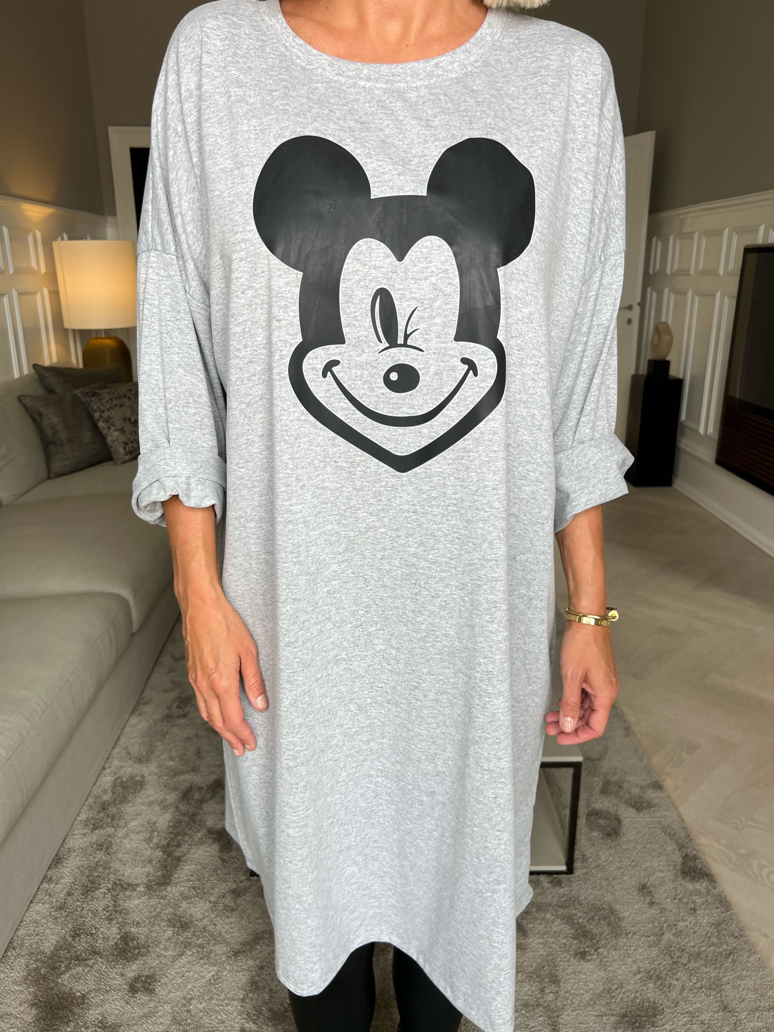 Amal - Maxiklänning i bomull med tryck framtill